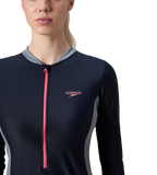 Women's Endurance10 Two Piece Closedback Full Body Suit - Navy, Coin Grey & Pink Lemonade