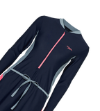 Women's Endurance10 Two Piece Closedback Full Body Suit - Navy, Coin Grey & Pink Lemonade