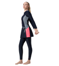 Women's Endurance10 Two Piece Closedback Full Body Suit - Navy, Coin Grey & Pink Lemonade
