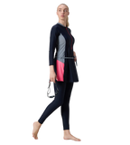 Women's Endurance10 Two Piece Closedback Full Body Suit - Navy, Coin Grey & Pink Lemonade