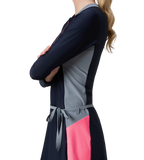 Women's Endurance10 Two Piece Closedback Full Body Suit - Navy, Coin Grey & Pink Lemonade