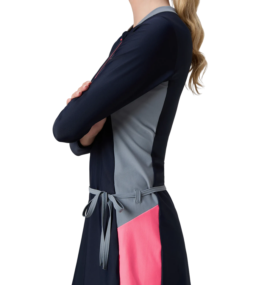 Women's Endurance10 Two Piece Closedback Full Body Suit - Navy, Coin Grey & Pink Lemonade