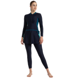 Women's Endurance10 Two Piece Closedback Full Body Suit - True Navy, Dark Teal & Arctic Glass