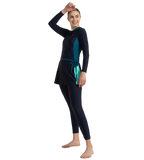 Women's Endurance10 Two Piece Closedback Full Body Suit - True Navy, Dark Teal & Arctic Glass