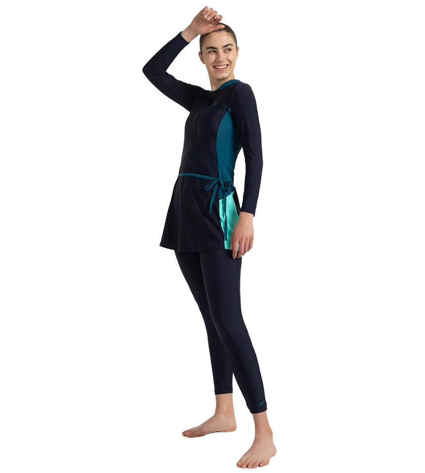 Women's Endurance10 Two Piece Closedback Full Body Suit - True Navy, Dark Teal & Arctic Glass