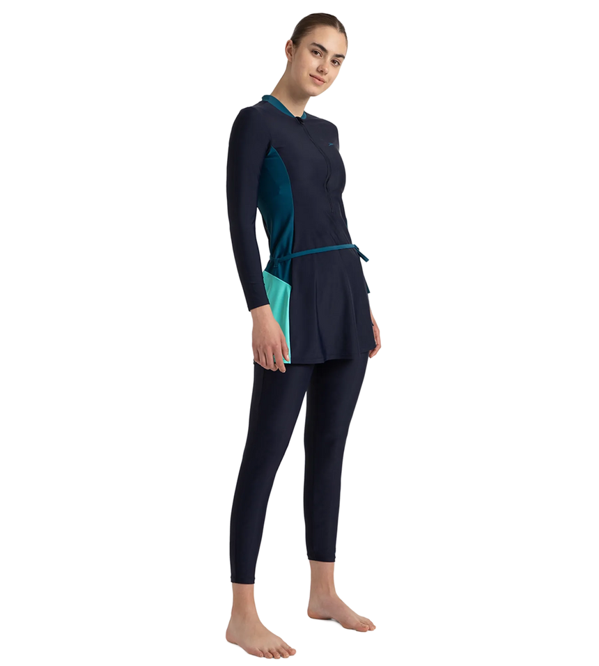 Women's Endurance10 Two Piece Closedback Full Body Suit - True Navy, Dark Teal & Arctic Glass
