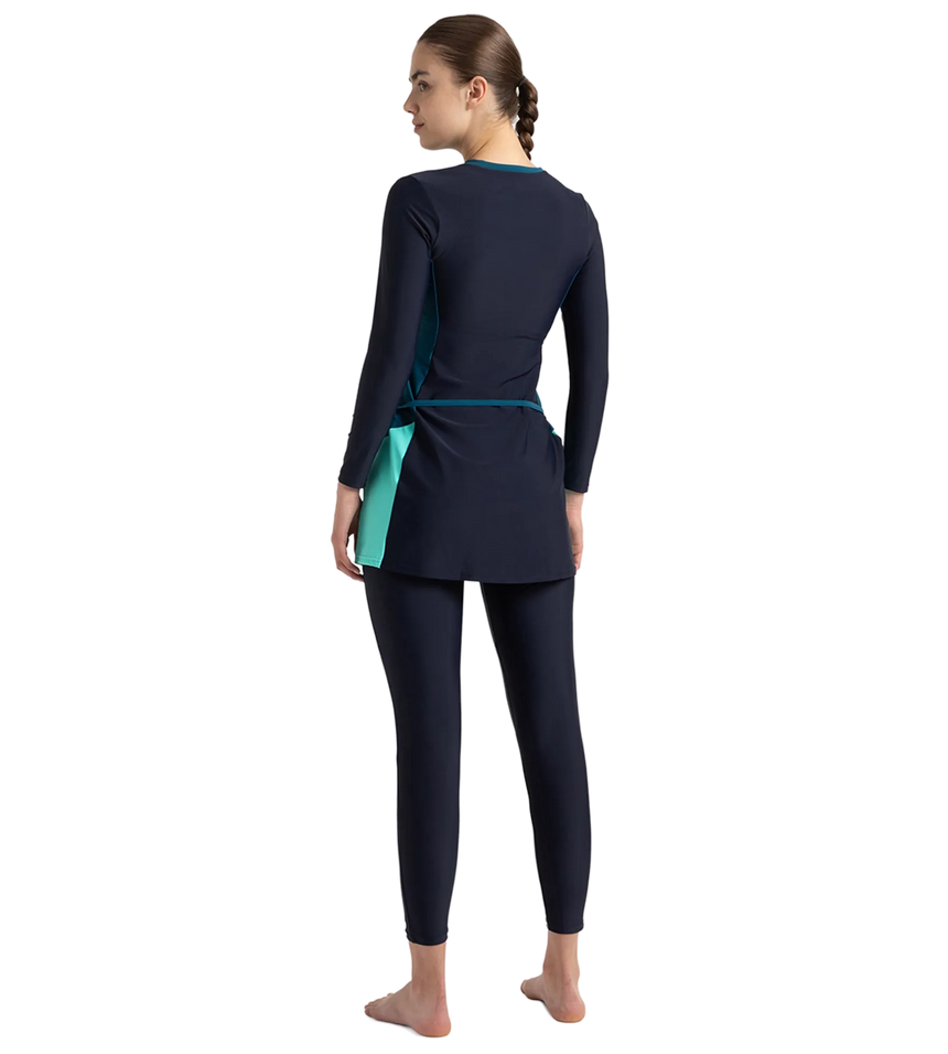 Women's Endurance10 Two Piece Closedback Full Body Suit - True Navy, Dark Teal & Arctic Glass