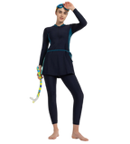 Women's Endurance10 Two Piece Closedback Full Body Suit - True Navy, Dark Teal & Arctic Glass