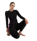 Women's Endurance10 Two Piece Closedback Full Body Suit - Black, Plum Dandy & Neon Violet