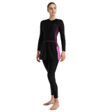 Women's Endurance10 Two Piece Closedback Full Body Suit - Black, Plum Dandy & Neon Violet