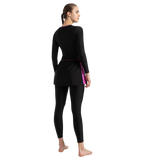 Women's Endurance10 Two Piece Closedback Full Body Suit - Black, Plum Dandy & Neon Violet