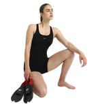 Women's Endurance+ Myrtle Racerback Legsuit - Black & Rose Gold