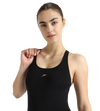 Women's Endurance+ Myrtle Racerback Legsuit - Black & Rose Gold