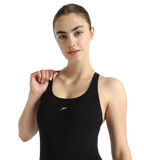 Women's Endurance+ Myrtle Racerback Legsuit - Black & Rose Gold