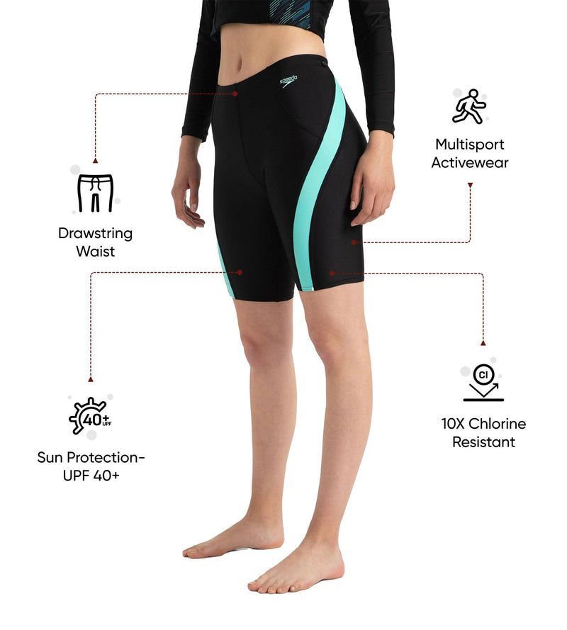 Women's Endurance10 Sport Mid Shorts Black Arctic Glass