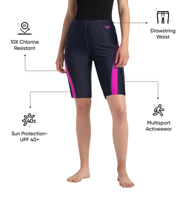 Women's Endurance10 Sport Mid Shorts - True Navy & Diva