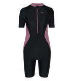 Women's Endurance10 Essential Panel Closedback Kneesuit - Black & Rum Raisin