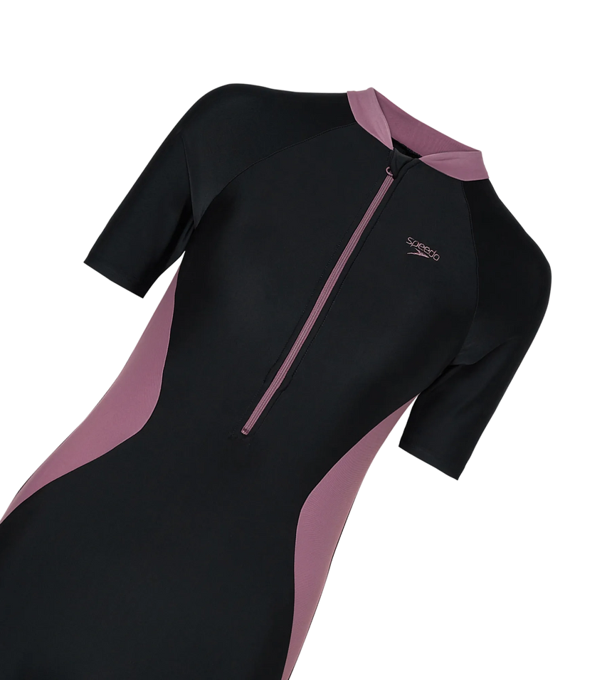 Women's Endurance10 Essential Panel Closedback Kneesuit - Black & Rum Raisin