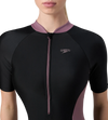 Women's Endurance10 Essential Panel Closedback Kneesuit - Black & Rum Raisin