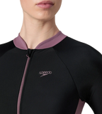 Women's Endurance10 Essential Panel Closedback Kneesuit - Black & Rum Raisin