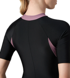 Women's Endurance10 Essential Panel Closedback Kneesuit - Black & Rum Raisin