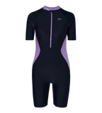 Women's Endurance10 Essential Panel Closedback Kneesuit - True Navy & Purple Mist