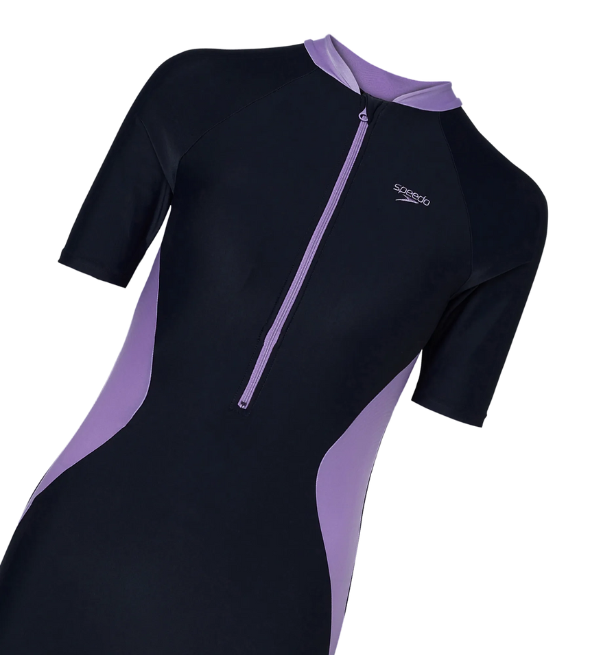 Women's Endurance10 Essential Panel Closedback Kneesuit - True Navy & Purple Mist
