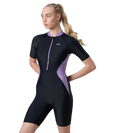 Women's Endurance10 Essential Panel Closedback Kneesuit - True Navy & Purple Mist