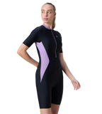 Women's Endurance10 Essential Panel Closedback Kneesuit - True Navy & Purple Mist