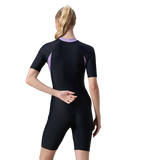 Women's Endurance10 Essential Panel Closedback Kneesuit - True Navy & Purple Mist