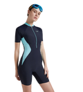 Women's Endurance 10 Essential Panel Kneesuit Swimwear - True Navy & Marine Blue