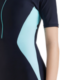 Women's Endurance 10 Essential Panel Kneesuit Swimwear - True Navy & Marine Blue