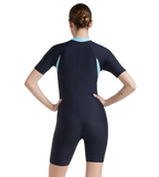 Women's Endurance 10 Essential Panel Kneesuit Swimwear - True Navy & Marine Blue