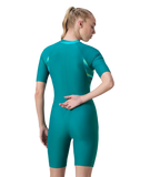 Women's Endurance10 Essential Splice Print Closedback Kneesuit - Kai Green & Mayan Blue
