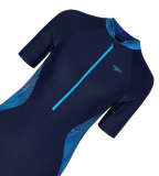 Women's Endurance10 Essential Splice Print Closedback Kneesuit - True Navy & Mayan Blue