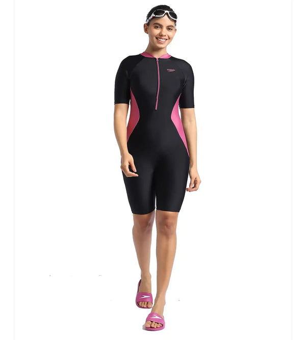 Women's Endurance Sport Shorts - Black & Electric Pink_6