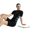 Women's Endurance10 Essential Splice Print Closedback Kneesuit - Black, Dark Teal & Arctic Glass