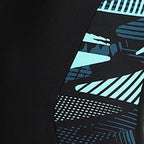 Women's Endurance10 Essential Splice Print Closedback Kneesuit - Black, Dark Teal & Arctic Glass