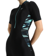 Women's Endurance10 Essential Splice Print Closedback Kneesuit - Black, Dark Teal & Arctic Glass