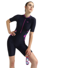Women's Endurance10 Essential Splice Print Closedback Kneesuit - True Navy, Hapuna Blue & Diva