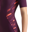 Women's Enduraflex Essential Splice Print Closedback Kneesuit - Plum Dandy, Coral Sands & Neon Violet