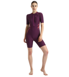 Women's Enduraflex Essential Splice Print Closedback Kneesuit - Plum Dandy, Coral Sands & Neon Violet