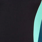 Women's Endurance+ High Neck Cross Back V-Cut One Piece Swimsuit - Black, Dark Teal & Arctic Glass
