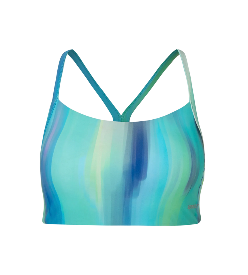 Women's Endurance10 Printed Racerback Bikini Set - Navy, Chroma Blue & Flash