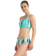 Women's Endurance10 Printed Racerback Bikini Set - Navy, Chroma Blue & Flash