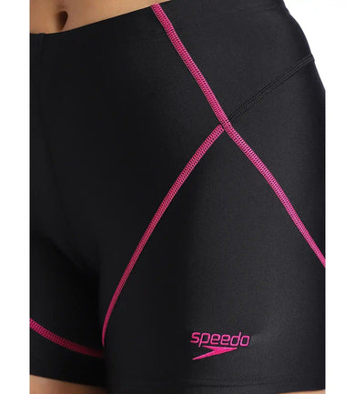 Women's Endurance Sport Shorts - Black & Electric Pink_5