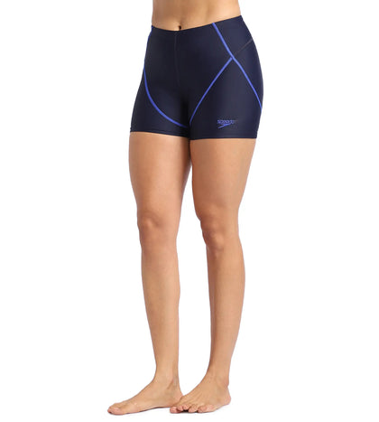 Women's Endurance Sport Shorts - True Navy & True Cobalt_2