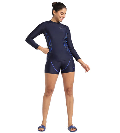 Women's Endurance Sport Shorts - True Navy & True Cobalt_5