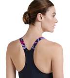 Women's Endurance 10 Hyperboom Splice Racerback One Piece Swimwear - True Navy & Berry