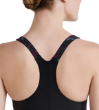 Women's Endurance 10 Hyperboom Splice Racerback One Piece Swimwear - Black & Electric Pink